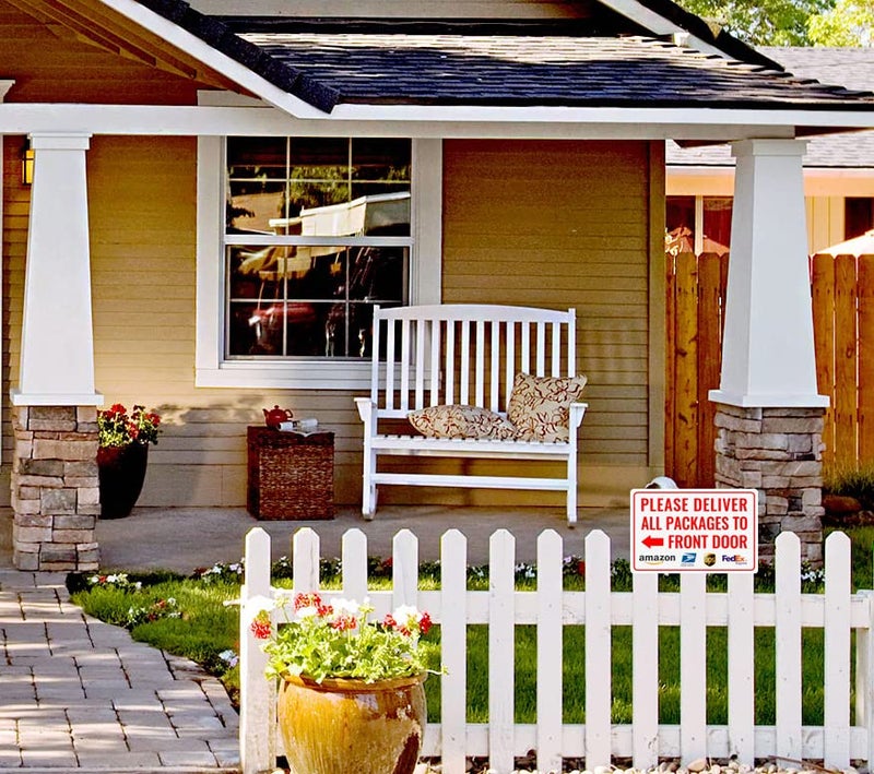 Bestylez Please Deliver All Packages to Front Door Left Arrow - Bestylez Delivery Sign for Outdoor Use 12"" * 8"" (146) - Image 4